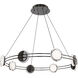 Bracelet LED 32.25 inch Black Chrome Pendant Ceiling Light in 3500K, Black/Chrome, dweLED