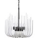 Astoria 8 Light 23.63 inch Satin Brushed Black Chandelier Ceiling Light