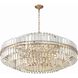 Hayes 32 Light 40.5 inch Aged Brass Chandelier Ceiling Light