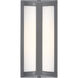 Margate LED 10.25 inch Satin and White Outdoor Wall Sconce