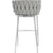 Woven Gray and Silver Chair