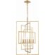 Capri 7 Light 24 inch Antique Gold Lantern Chandelier Ceiling Light