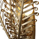 Fern 3 Light 11.5 inch Modern Gold Wall Sconce Wall Light