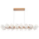 Blossom LED 48 inch Novel Brass Linear Pendant Ceiling Light in 2700K LED