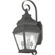Exeter 2 Light 22 inch Charcoal Outdoor Wall Lantern