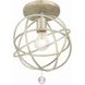Solaris 1 Light 9 inch Olde Silver Semi Flush Ceiling Light