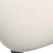 Moxie Matte Black and Brushed Brass and Off White Armless Dining Chairs, Set of 2