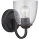 Neighborhood Serene 1 Light 6 inch Espresso Wall Sconce Wall Light in Clear Seeded, Neighborhood Collection