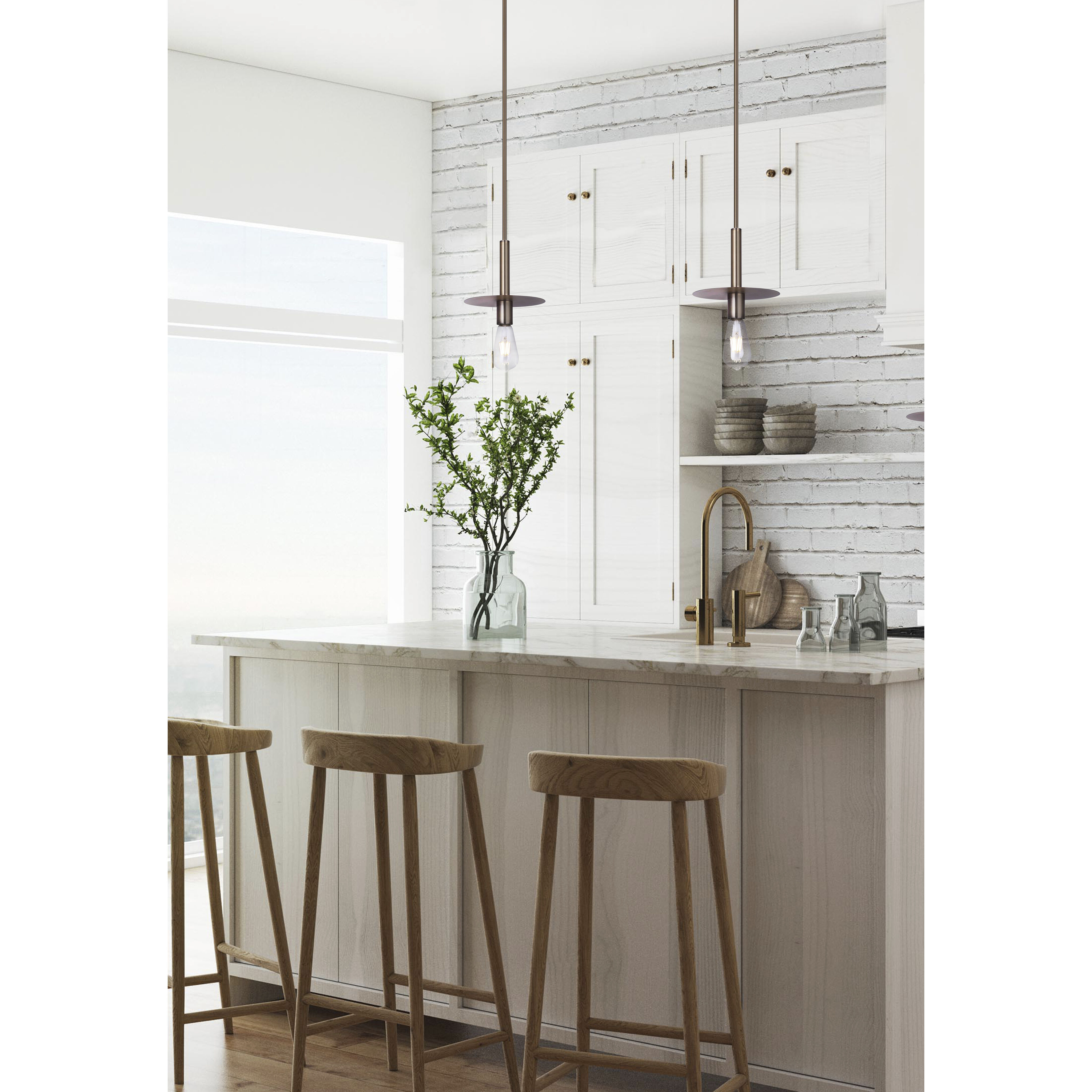 Viggo 1 Light 8 inch Gold Pendant Ceiling Light