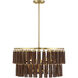 Aquitane 4 Light 24 inch Warm Brass Pendant Ceiling Light