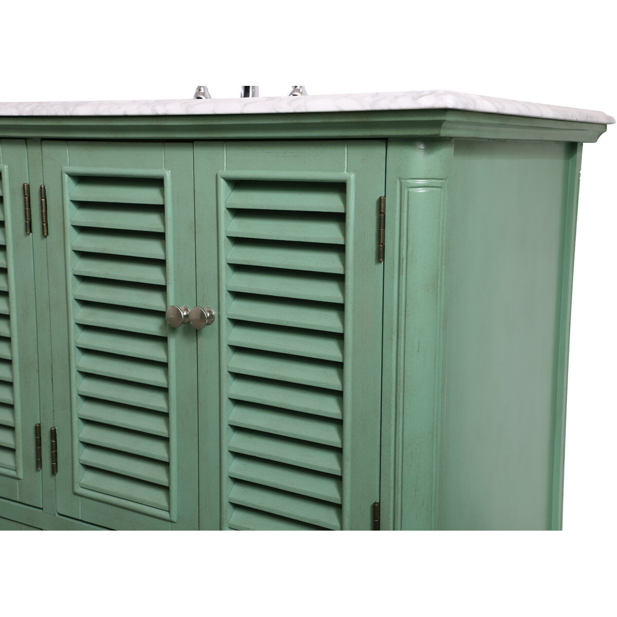 Rhodes 48 X 48 X 35 inch Vintage Mint and Brushed Nickel Vanity Sink Set