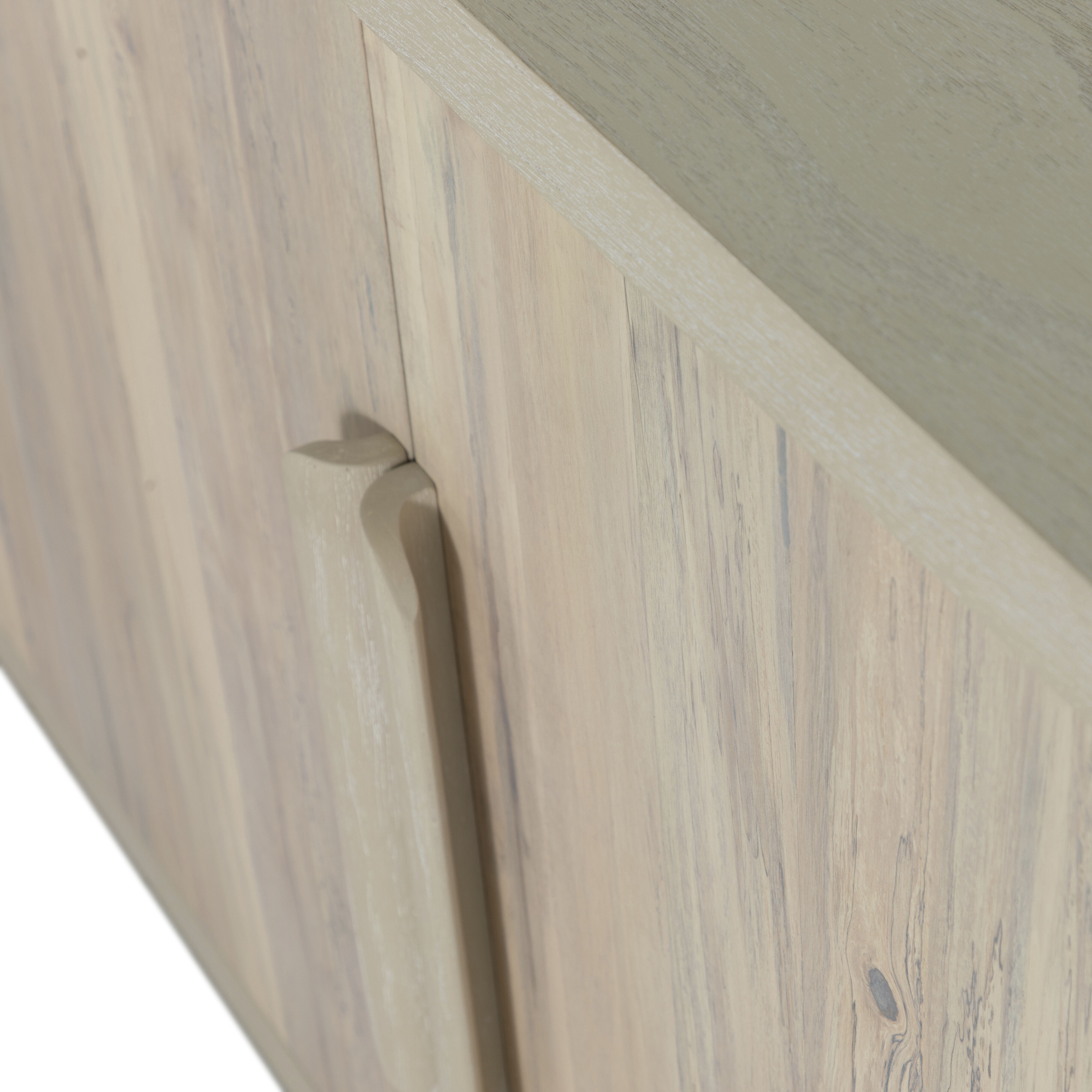 Zachariah Natural Spalted / Cerused White Cabinet