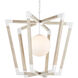 Bastian 1 Light 37 inch Sugar White/Sandstone Globe Pendant Ceiling Light