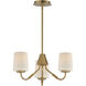 Durham 3 Light 18.5 inch Natural Aged Brass Mini Chandelier Ceiling Light