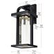 Uriah 1 Light 16 inch Black Outdoor Wall Sconce