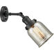 Franklin Restoration Small Bell 1 Light 5 inch Matte Black Sconce Wall Light in Silver Plated Mercury Glass, Franklin Restoration
