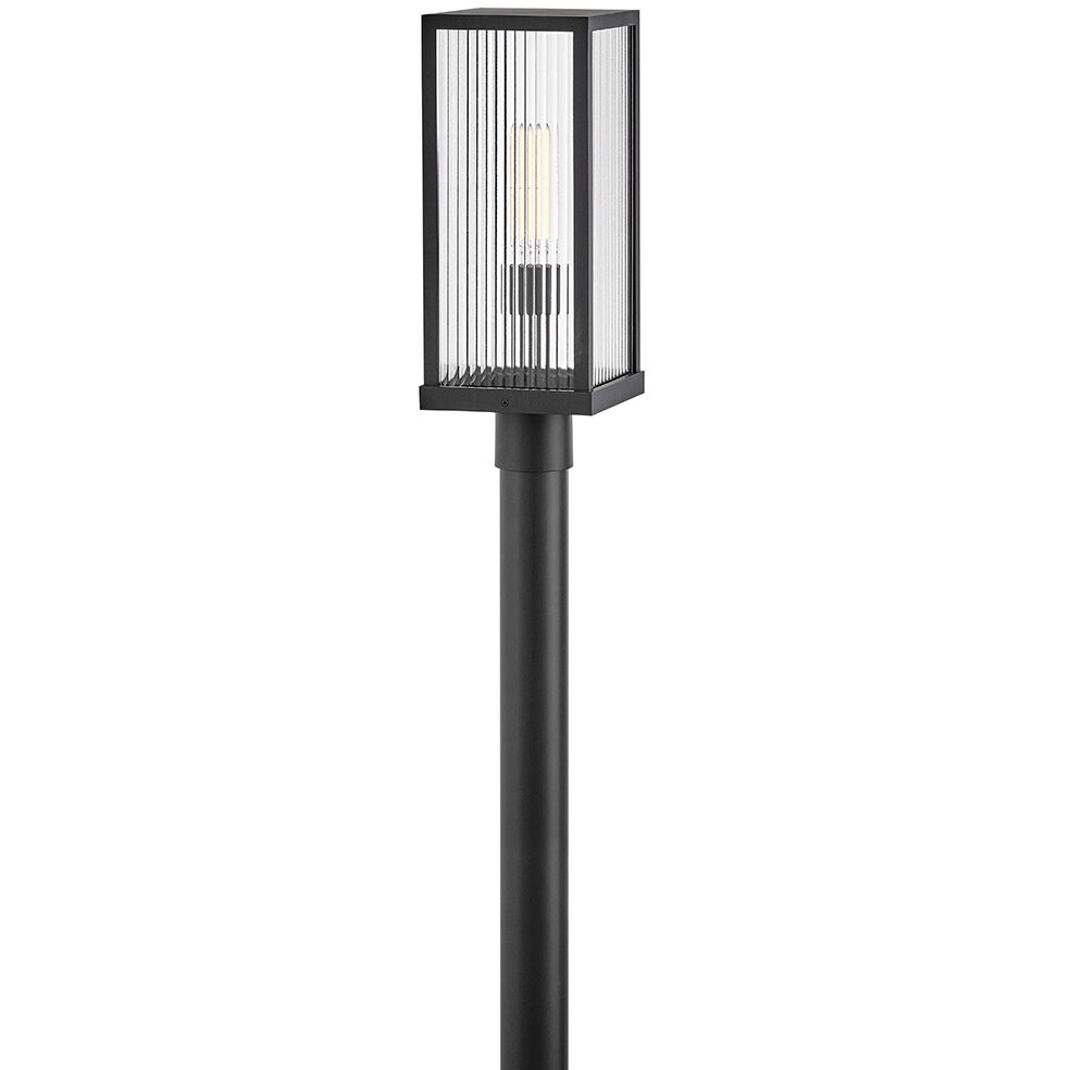 Torrent 1 Light 19 inch Black Outdoor Post Mount Lantern