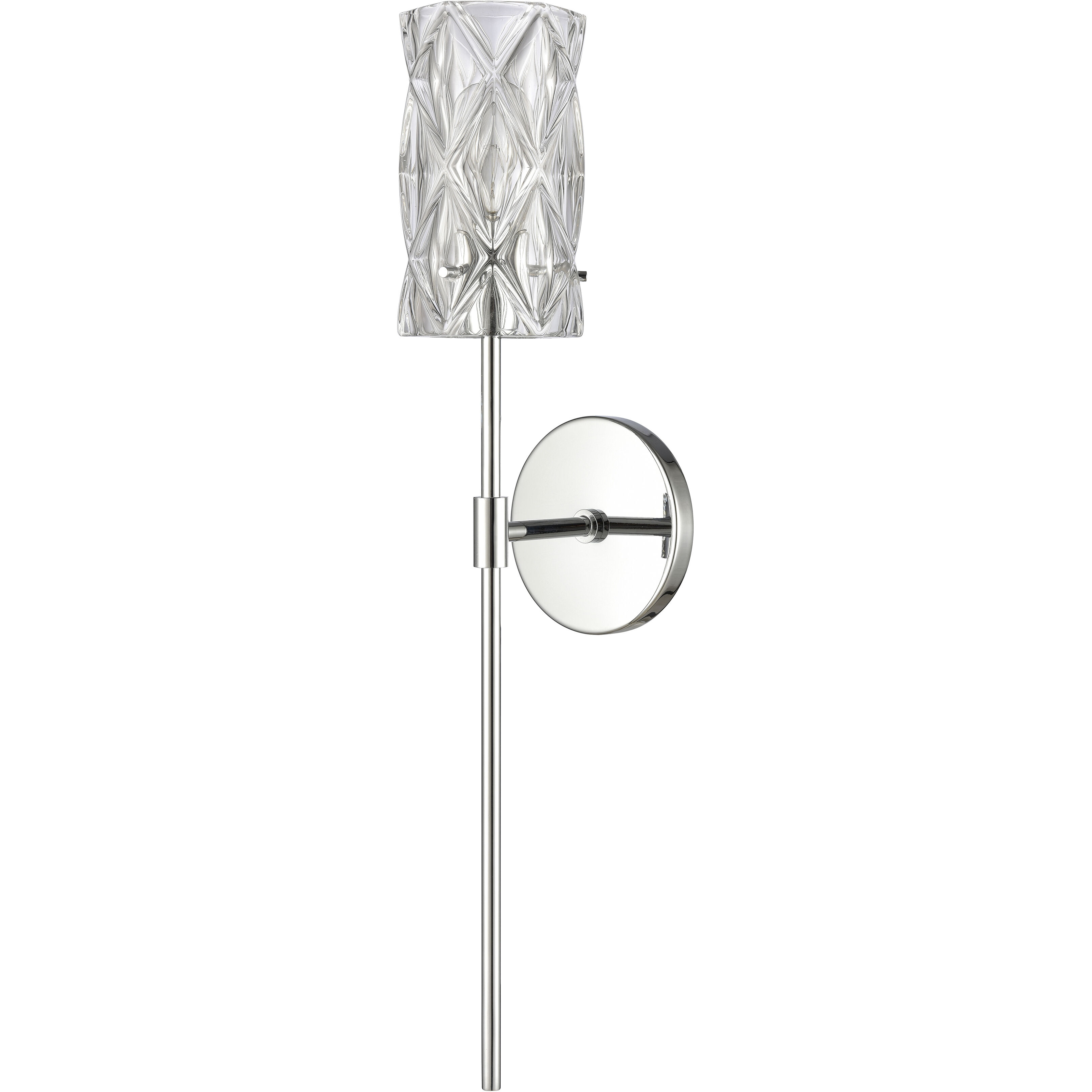 Forma de Crystal 1 Light 5 inch Polished Chrome Sconce Wall Light