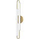Eos LED 25 inch Lacquered Brass Bath Light Wall Light