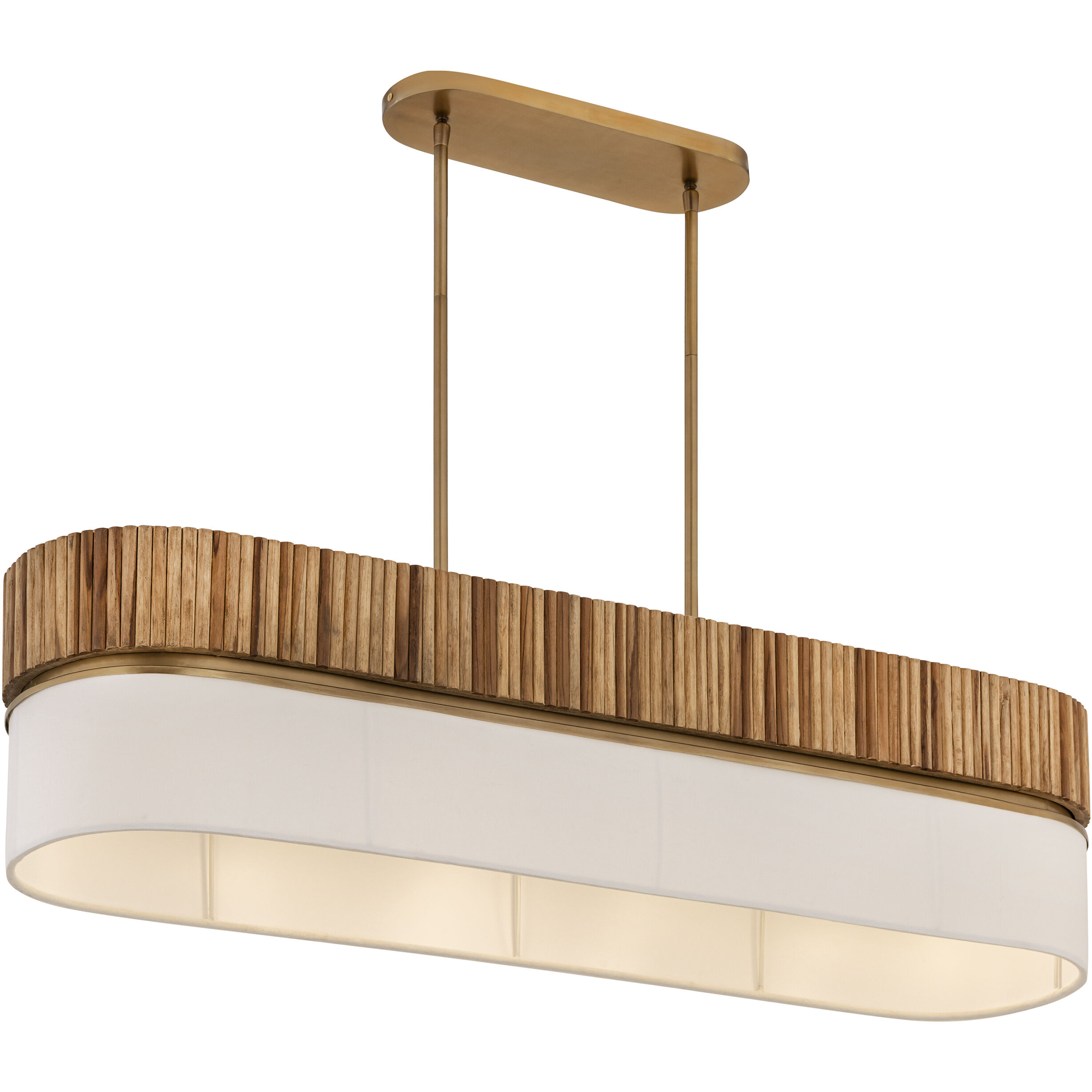 Nebri 5 Light 42.5 inch Legacy Brass Linear Chandelier Ceiling Light