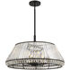 Pyramid 6 Light 29 inch Matte Black Pendant Ceiling Light