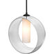 Plato 1 Light Black Cord Pendant Ceiling Light