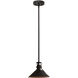 Gus 1 Light 10 inch Black Outdoor Pendant
