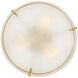 Halle 3 Light 14.5 inch Lacquered Brass Semi-flush Mount Ceiling Light