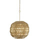 Forever 6 Light 24 inch French Gold Pendant Ceiling Light