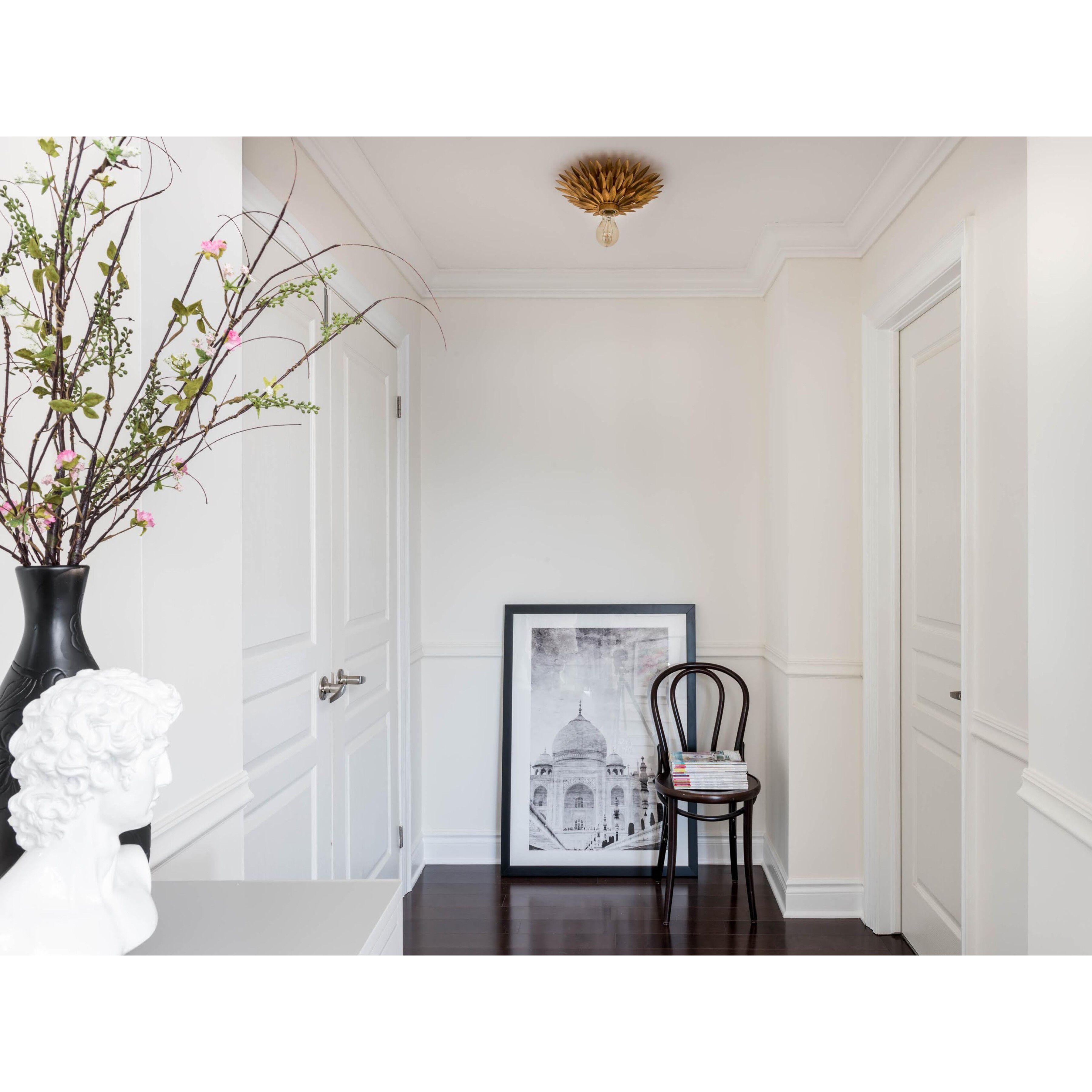 Broche 1 Light 11 inch Antique Gold Flush Ceiling Light