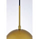Eclipse 5 Light 18 inch Brass Pendant Ceiling Light
