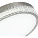 Chevron LED 19.69 inch Brushed Nickel Flush Mount Ceiling Light