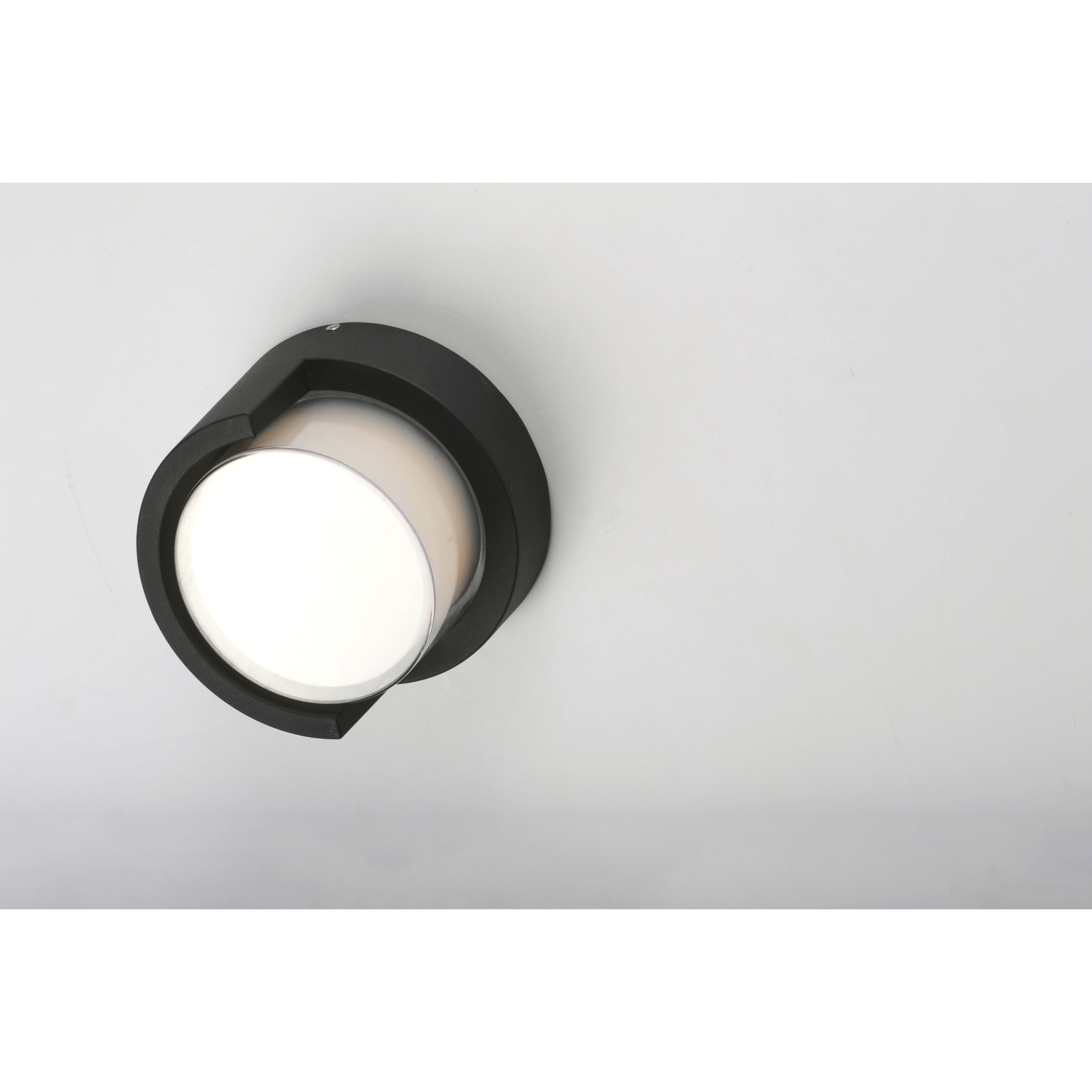 Eyebrow LED 7 inch Black Outdoor Wall Mount