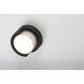 Eyebrow LED 7 inch Black Outdoor Wall Mount