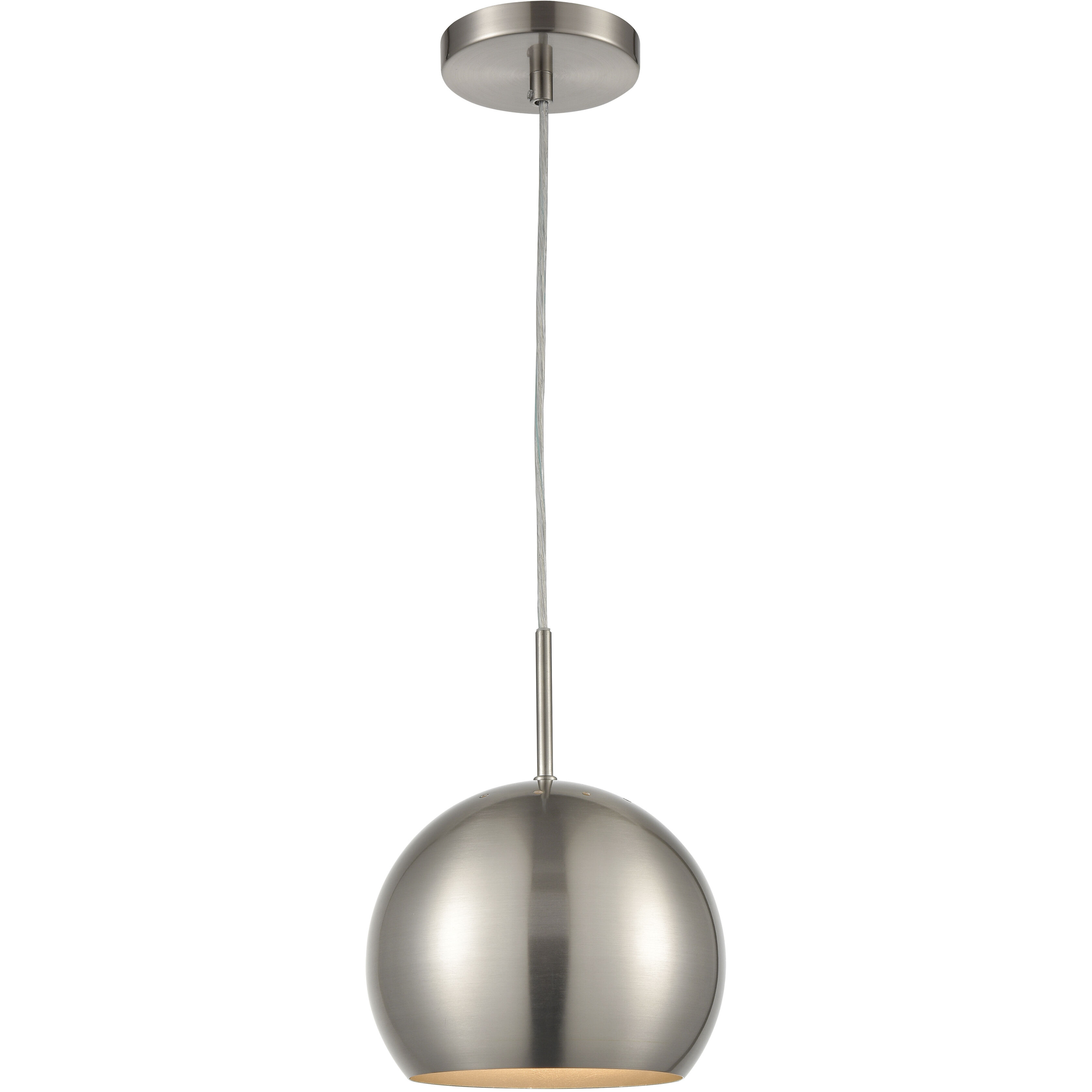 Salt Rim 1 Light 8 inch Brushed Nickel Mini Pendant Ceiling Light