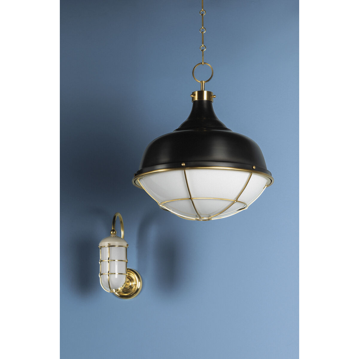 Holkham 1 Light 4.75 inch Aged Brass/Off White Wall Sconce Wall Light