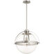 Meridian 1 Light 19.5 inch Satin Nickel Pendant Ceiling Light