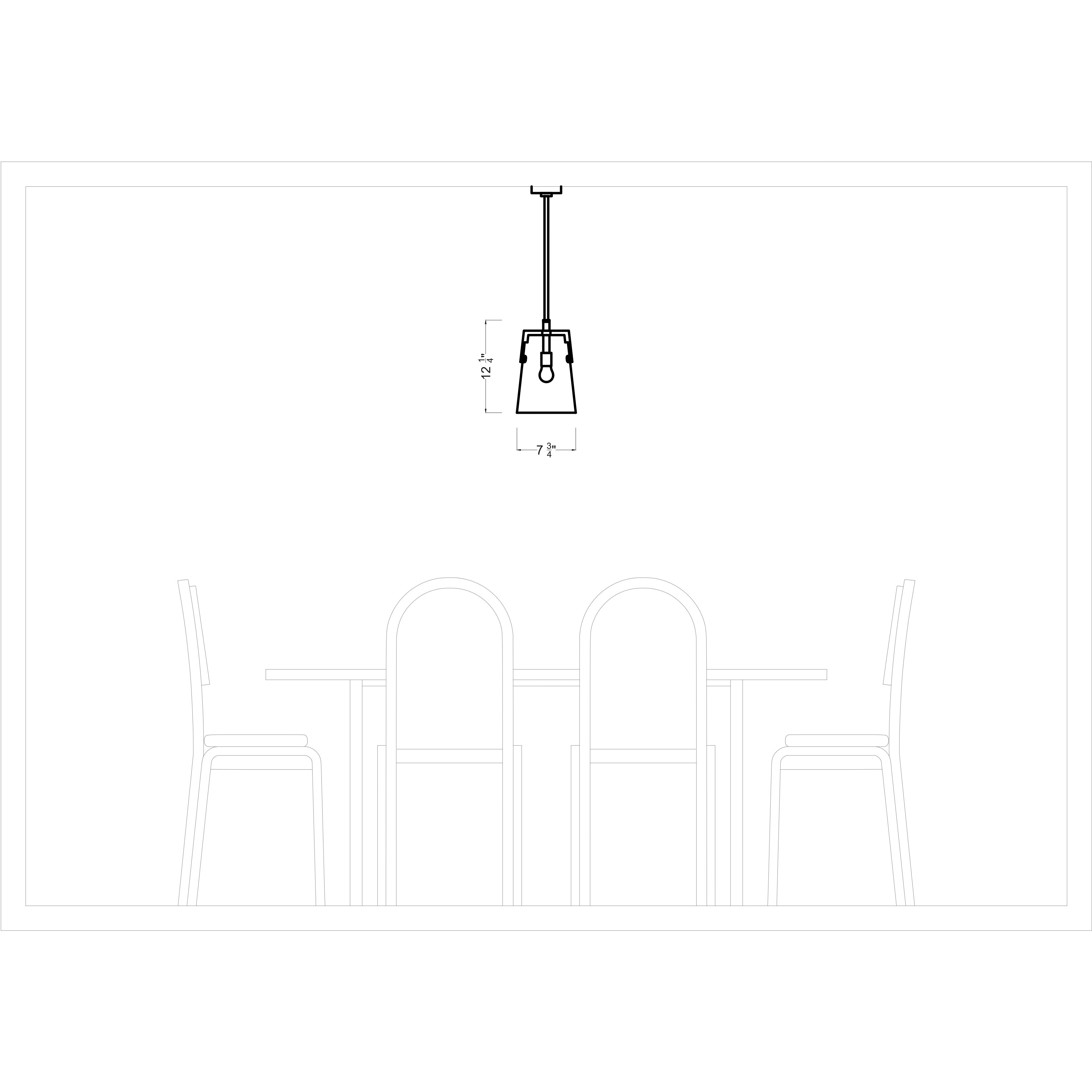 Drew & Jonathan Crofton 1 Light 7.75 inch Midnight Black Pendant Ceiling Light, Small