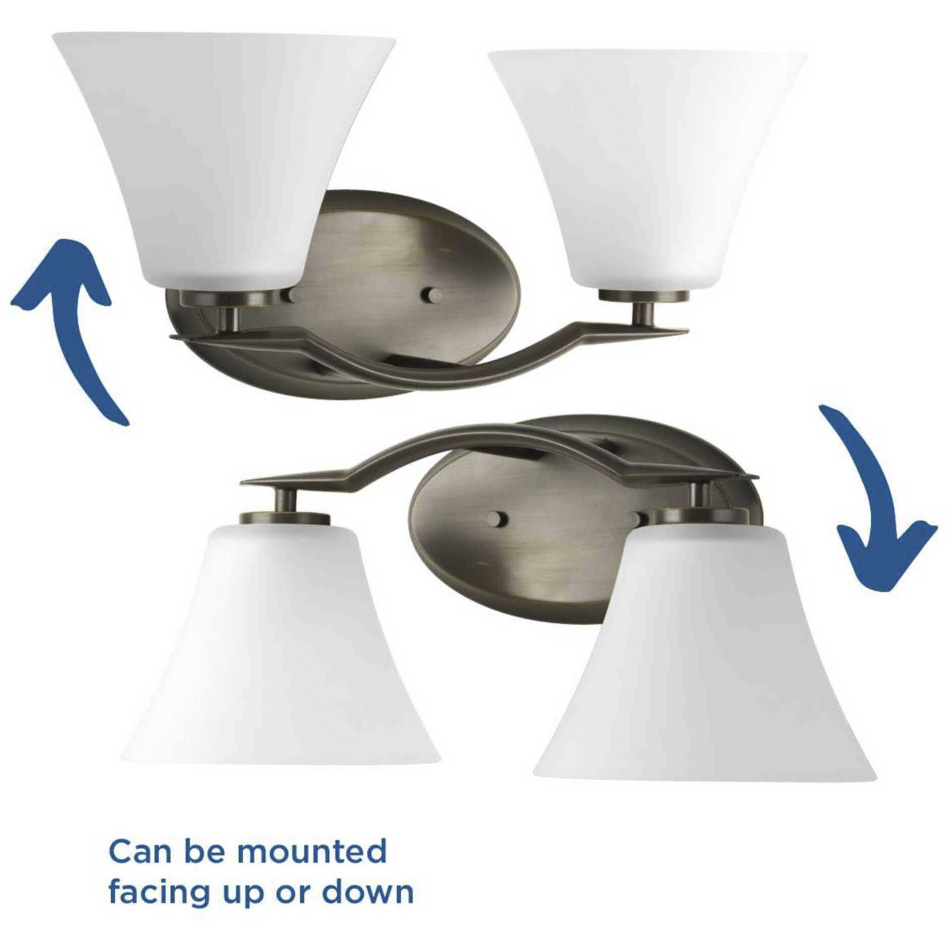 Bravo 2 Light 17 inch Antique Bronze Bath Vanity Wall Light