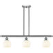 Ballston White Venetian 3 Light 36 inch Brushed Satin Nickel Stem Hung Island Light Ceiling Light