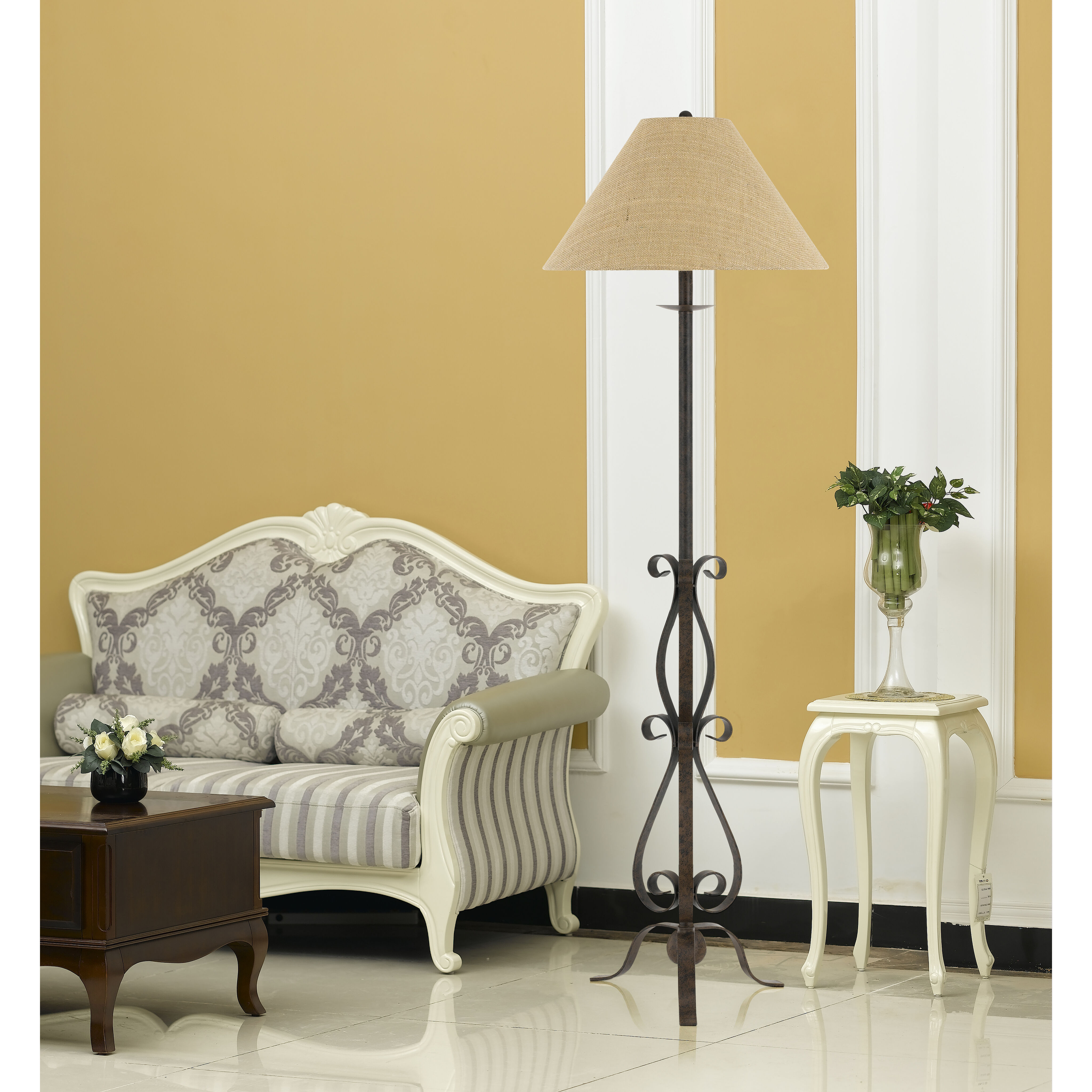 Ekalaka 61 inch 150 watt Rust Floor Lamp Portable Light