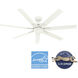 Downtown 60 inch Matte White Outdoor Ceiling Fan