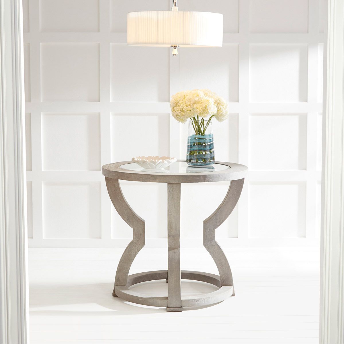 Pantheon 38 inch White Pine Foyer Table