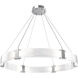 Parallel LED 48 inch Classic Silver Chandelier Ceiling Light, Ring
