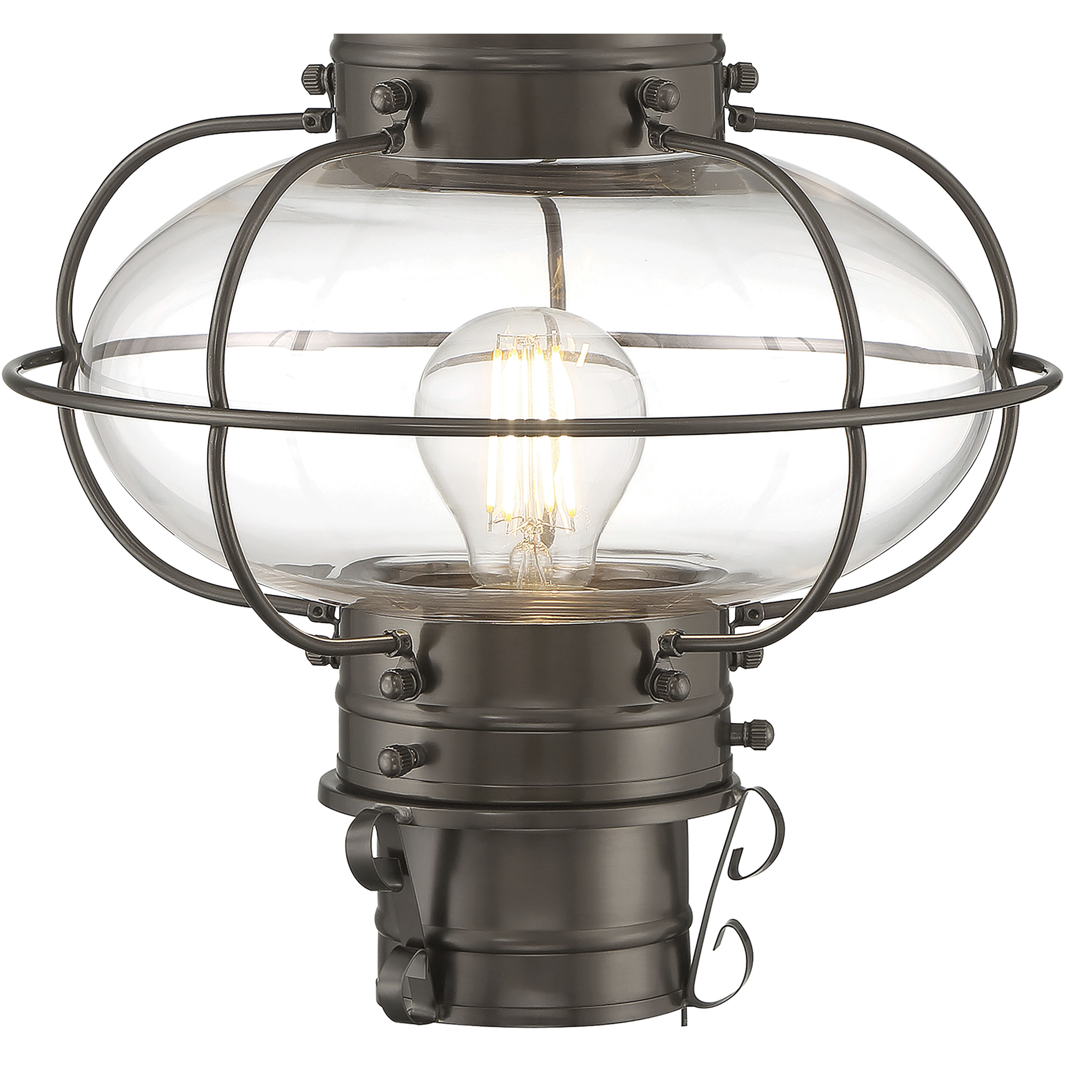 Classic Onion 1 Light 17.5 inch Bronze Outdoor Post Light