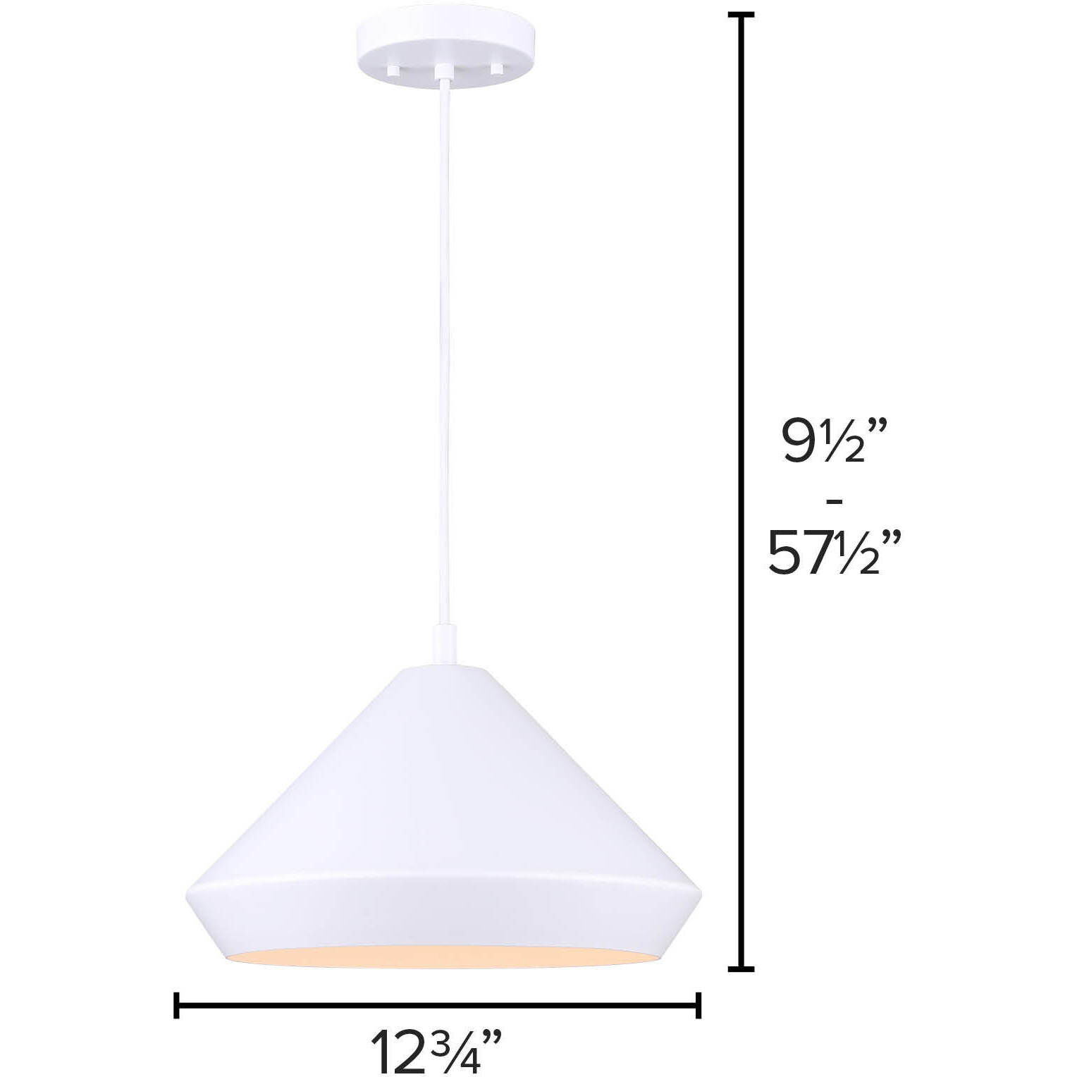 Byck 1 Light 13 inch Matte White Pendant Ceiling Light