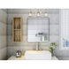 Contemporary 3 Light 24 inch Brushed Nickel Bathroom Vanity Light Wall Light