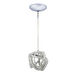 Envisage Vi 1 Light 6 inch Chrome Mini Pendant Ceiling Light in White Knot