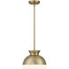 Gidget 1 Light 10.25 inch Vibrant Gold Mini Pendant Ceiling Light