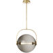 Sean Lavin Fues Line-Voltage Pendant Ceiling Light in Transparent Smoke Glass
